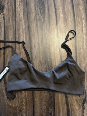 NikeSKIMS Matte Micro Scoop Sports Bra Brown Women Size S NWT